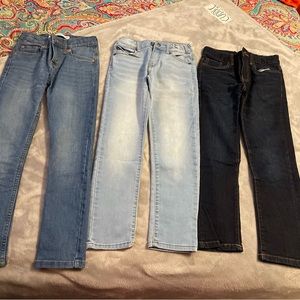 Lot of 3 - boys size 8 - slim/skinny leg jeans